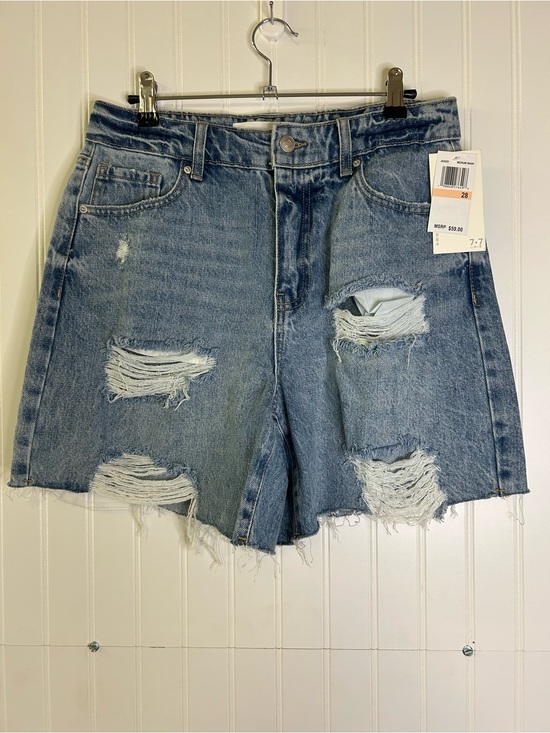 Seven7 Pants - Seven7 High-Rise 90s Short Distressed Denim Shorts Size 28